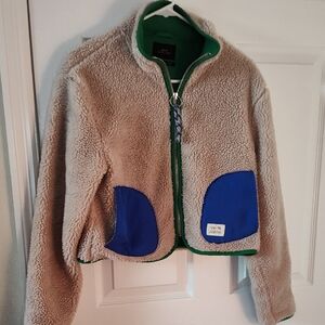 Urban Outfitters Fleece Jacket with Blue and Green Accents